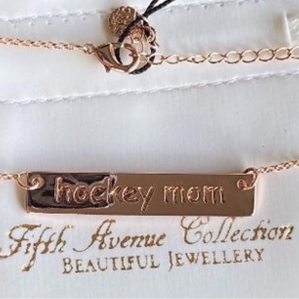FAC Hockey Mom 16" Rose Gold Tone Necklace NWT​​​